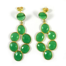 Green Onyx Gemstone Earring