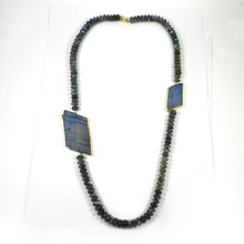 Natural Blue Flash Labradorite Necklace