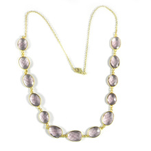 Shilpi Impex Pink Amethyst Hydro Necklace