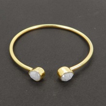 Rainbow Moonstone Gemstone Bangle