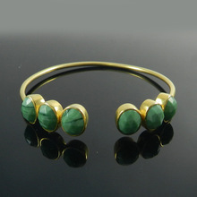 Synthetic Malachite Gemstone Bracelet