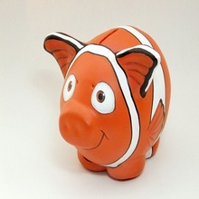 Round Clay Terracotta Coin Bank