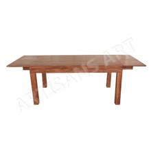 Mid Century Solid Rose Wood Extendable Length Dining Table,