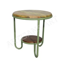 Modern Metal Wood Round Coffee Table,, Feature : Easy-clean, Strong, Industrial, Attrective