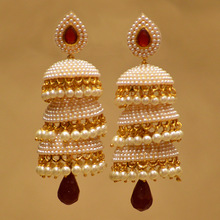 Kesari Exports Designer Jhumka With Pearls, Occasion : Anniversary, Engagement, Gift, Party, Wedding