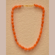 Designer Orange Beads Mala