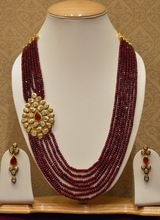 Maroon Kundan Set, Occasion : Anniversary, Engagement, Gift, Party, Wedding