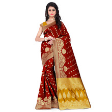 Zari Work Saree, Color : Maroon