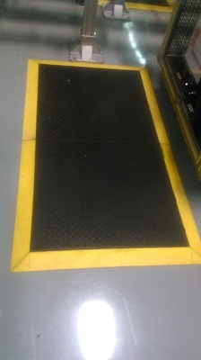 Square Natural Rubber Comfort Lock Mat, For Long Standing Jobs, Pattern : Printed