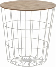 Coffee Table With Baskets Underneath Wire Frame