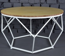 Wooden Top Round Coffee Table