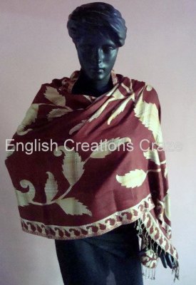 ECC Viscose Reversible Shawls, Size : 70*180 Cm