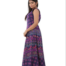 Elephant Mandala 100% Cotton Art Deco Style Gown, Occasion : Casual