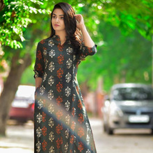 Cotton Fabric Floral Long Maxi, Length : 46' Inch