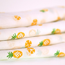 Cotton Voile Pineapple Print Fabric, For Awning, Bag, Bedding, Cover, Curtain, Dress, Garment, Home Textile