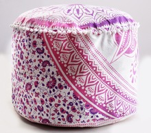 Large Pink Ombre Mandala Pouf