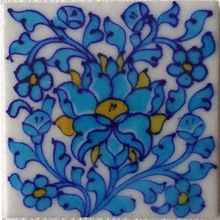 Jaipuronline Blue Pottery Tiles, Size : 6X6