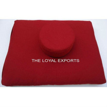 Buddist Red Meditation Zabuton Cushion, For Yoga, Technics : Woven