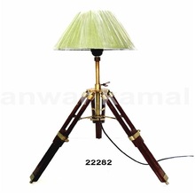 Brass Table Lamp With Shade, Color : Silver