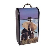 Wood Elephant Printed Wine Case, Style : Antique Imitation