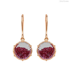 Gemco International Cut Ruby Shaker Earrings