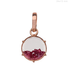Gemco International Ruby Shaker Pendant, Size : 24x13 MM