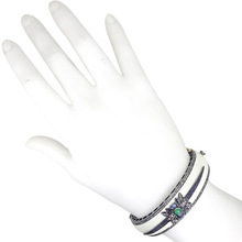 Silver Enamel Bangle, Occasion : Anniversary, Engagement, Gift, Party, Wedding