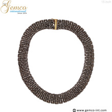 Sterling Silver Pave Diamond Linked Necklace