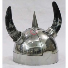 Viking Helmet With Horns Medieval, Style : Antique Imitation