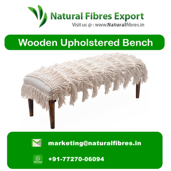 Wood Shaggy Rug Bench, Size : 120cm X 40cm X 45cm
