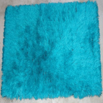 POLYSTER SHAGGY RUG, For Bedroom, Commercial, Decorative, Home, Hotel, Design : Handmade