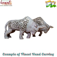 Stone Carving Wall Street Bull Statue, Size : 7