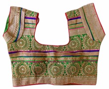 100% Cotton Golden Embroidered Blouses, Feature : Eco-Friendly, Plus Size, Quick Dry