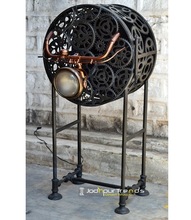 Iron Recycled Cycle Style Bar Cabinet