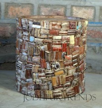 Jodhpur Trends Wood Drum Stool