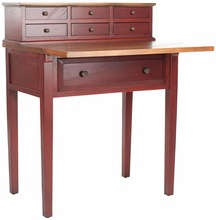 Wood French Style Study Table, Color : Distressed Finish