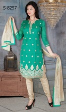 Chanderi Silk MAJESTIC GREEN SUIT
