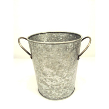 Metal Decorative Galvanized Flower Pot