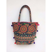 Handmade Mandala Print Gypsy Handbag, For Gift, Shopping, College, Color : Multicolor