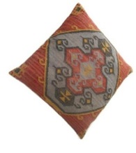 Square Luxury Hand Made Kilim Pillow Cushion, For Chair, Decorative, Seat, Technics : Woven