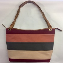 OWN Genuine Leather Canvas Beach Bag, Size : 53 CMS X 39 CMS