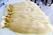 Long Blonde Human Hair, Style : Silky Straight Wave