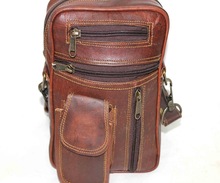 Real Goat Leather Small Side Bag, Color : Brown, Tan Color