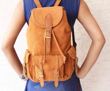 Aryan Exports Suede Leather Backpack, Capacity : 30 - 40L