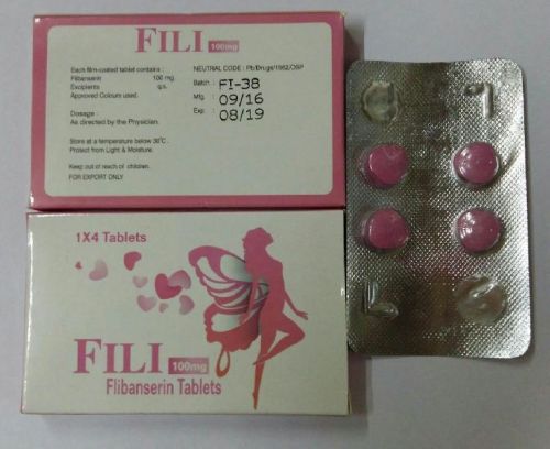 Flibaserine 100mg Tablets, Cap Type : Flip Cap