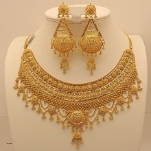 Gold Kundan Polki Bridal Pendant Set