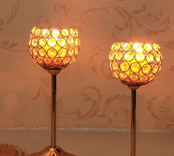 King International Crystal Candle Holders, For Home Decoration