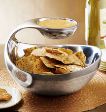 King International Metal Chip and Dip Bowl