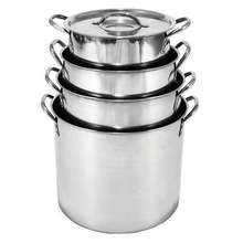 Drum Shape SS Sauce Pot With SS Lid