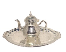 Silver Plated Brass Tea Set, Feature : Eco-Friendly, Stocked